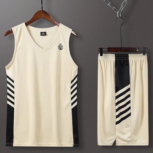 Men's Basketball Jersey Set Double Pocket Basketball Vest & Shorts Sports suit uniform Men Printed Sports Suit Training Shirt