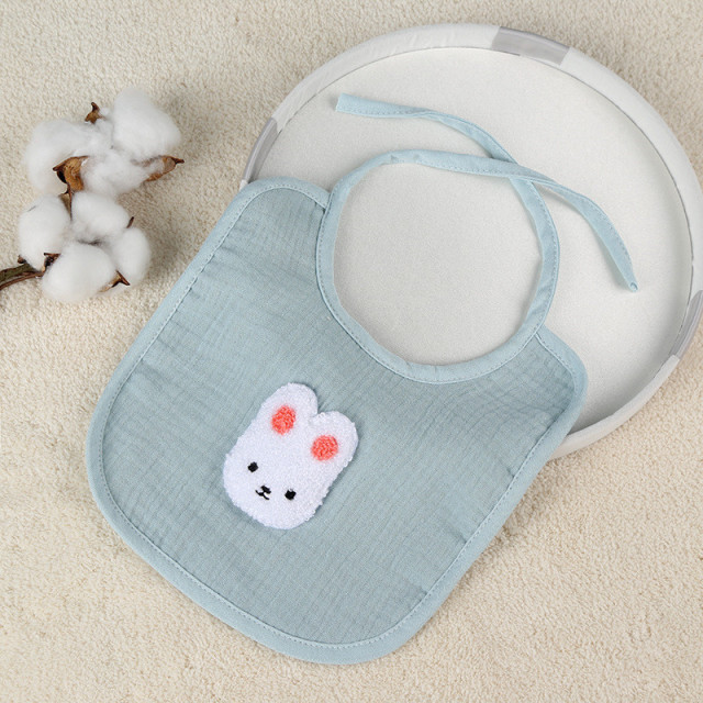 2pcs New Baby Bibs Cute Cartoon Bear Cotton Bib U Shape Newborn Feeding Smock Bandana Saliva Towel Children Kids Boy Girls Burp Cloth