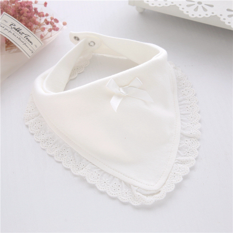 Cotton Baby Bibs Newborn Lace Bow Baby Girl Bibs Burp Cloth Infant Saliva Towels Baby Girl Clothes Accessories