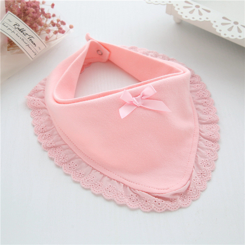 Cotton Baby Bibs Newborn Lace Bow Baby Girl Bibs Burp Cloth Infant Saliva Towels Baby Girl Clothes Accessories
