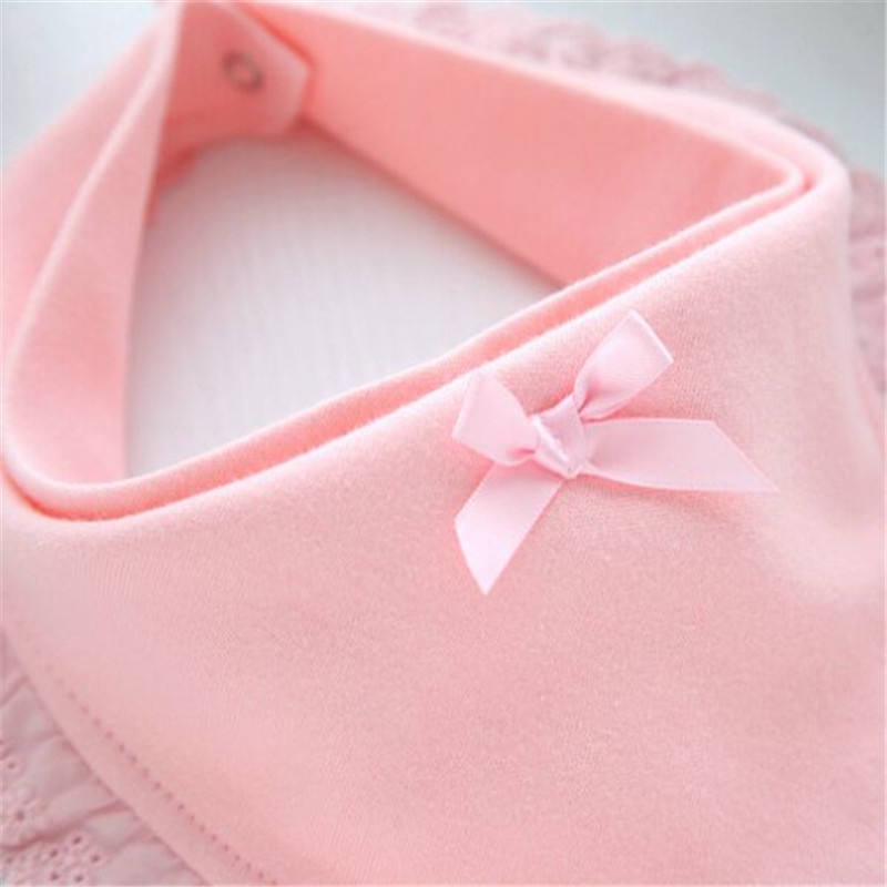 Cotton Baby Bibs Newborn Lace Bow Baby Girl Bibs Burp Cloth Infant Saliva Towels Baby Girl Clothes Accessories