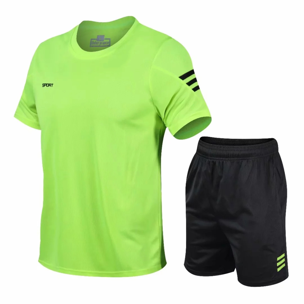2 Pcs/Set Men's Tracksuit Gym Fitness badminton Sports Suit Clothes Running Jogging Sport Wear Exercise Workout set sportswear