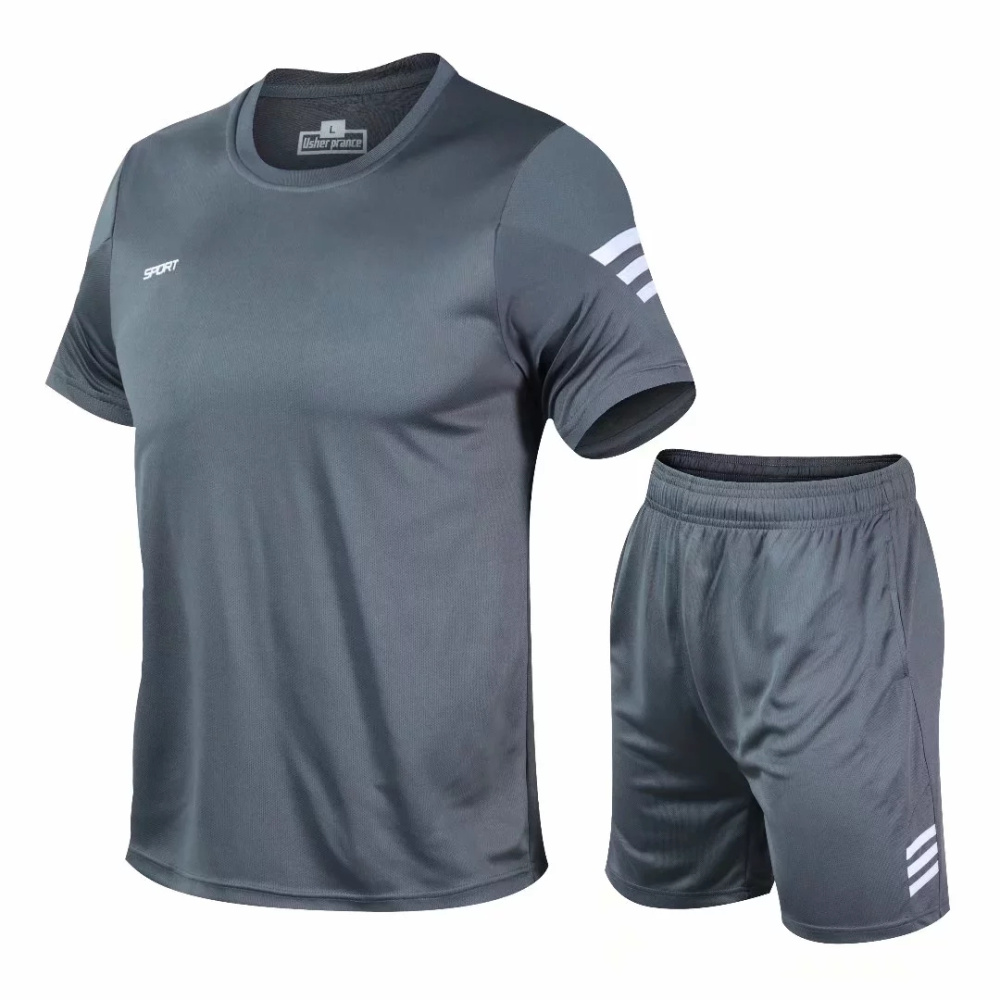 2 Pcs/Set Men's Tracksuit Gym Fitness badminton Sports Suit Clothes Running Jogging Sport Wear Exercise Workout set sportswear