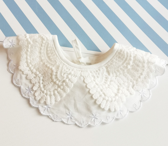 Baby Bibs Lace Saliva Towel Princess Retro Scarf Sweet Children Fake Collar Kids Cute Accessories