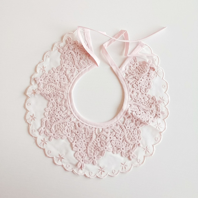 Baby Bibs Lace Saliva Towel Princess Retro Scarf Sweet Children Fake Collar Kids Cute Accessories