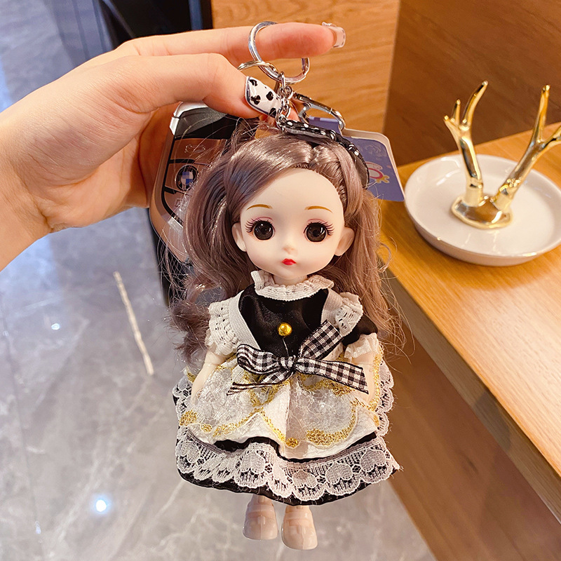 Girl key chain cute imitation Barbie doll doll bag pendant Girl Gift Pendant