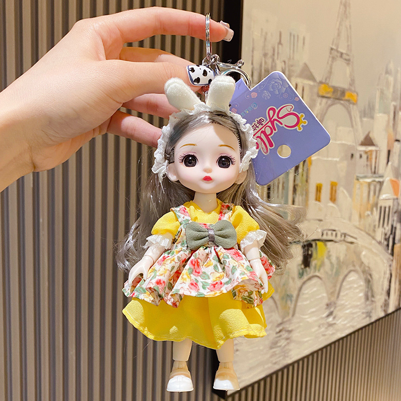 Girl key chain cute imitation Barbie doll doll bag pendant Girl Gift Pendant