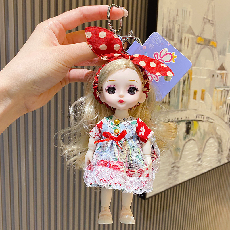 Girl key chain cute imitation Barbie doll doll bag pendant Girl Gift Pendant
