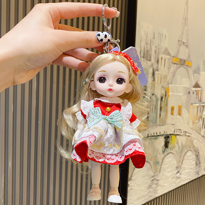 Girl key chain cute imitation Barbie doll doll bag pendant Girl Gift Pendant