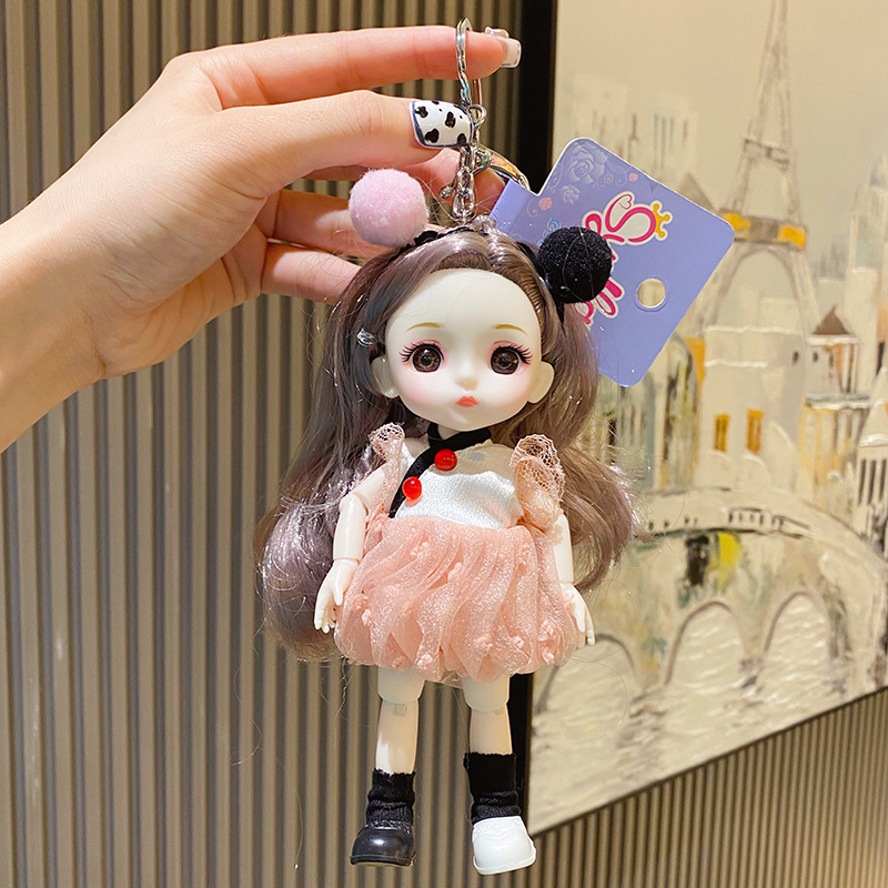 Girl key chain cute imitation Barbie doll doll bag pendant Girl Gift Pendant