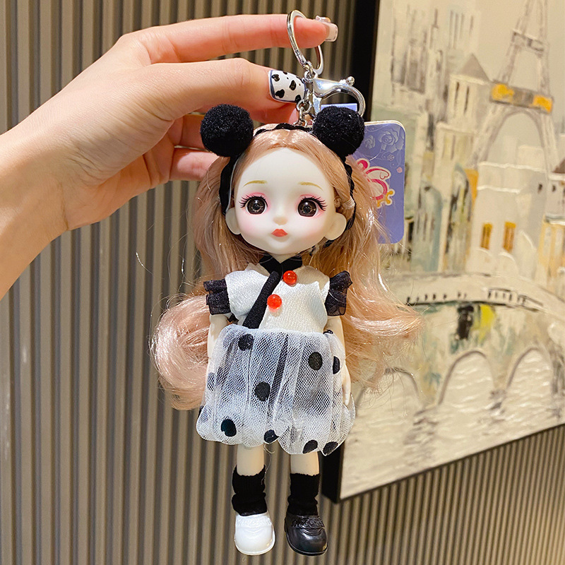 Girl key chain cute imitation Barbie doll doll bag pendant Girl Gift Pendant