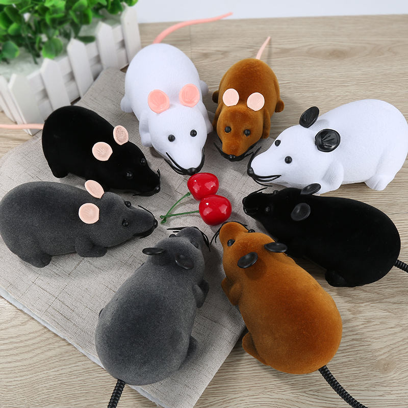 Plush Mouse Mechanical Motion Rat Wireless Remote Electronic Rat Kitten Novelty Funny Pet Supplies Pets Gift Cat Toys Cat Puppyt