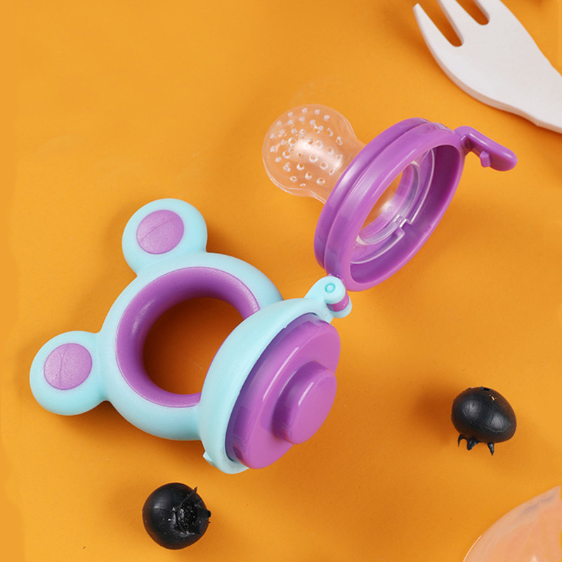 Baby Feeder Silicone Fresh Food Nibbler Kids Boy Girl Bear Ear Fruit Feeding Safe Infant Baby Supplies Nipple Soother Bottles