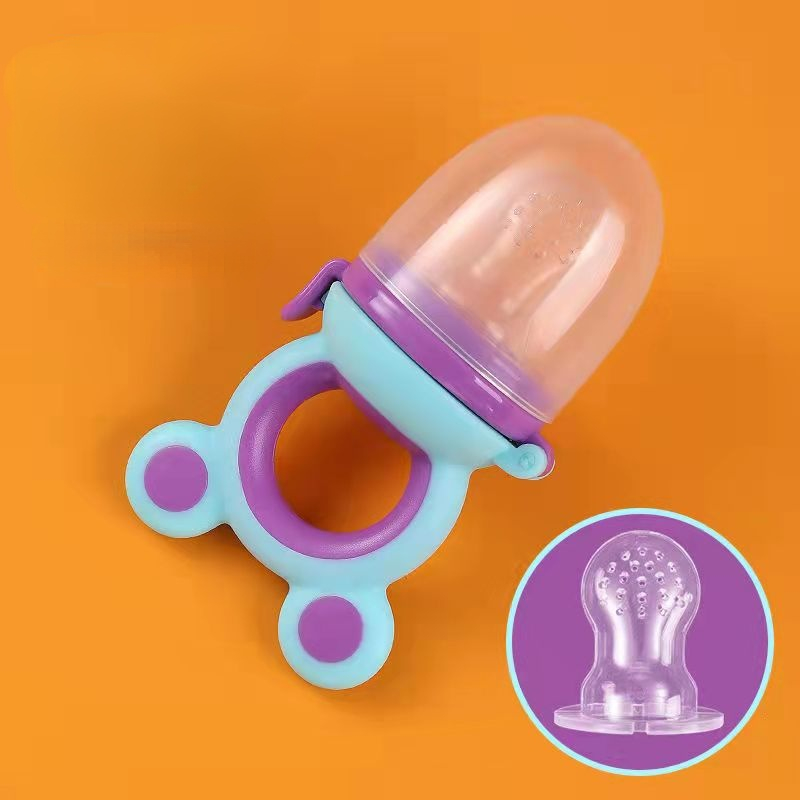 Baby Feeder Silicone Fresh Food Nibbler Kids Boy Girl Bear Ear Fruit Feeding Safe Infant Baby Supplies Nipple Soother Bottles