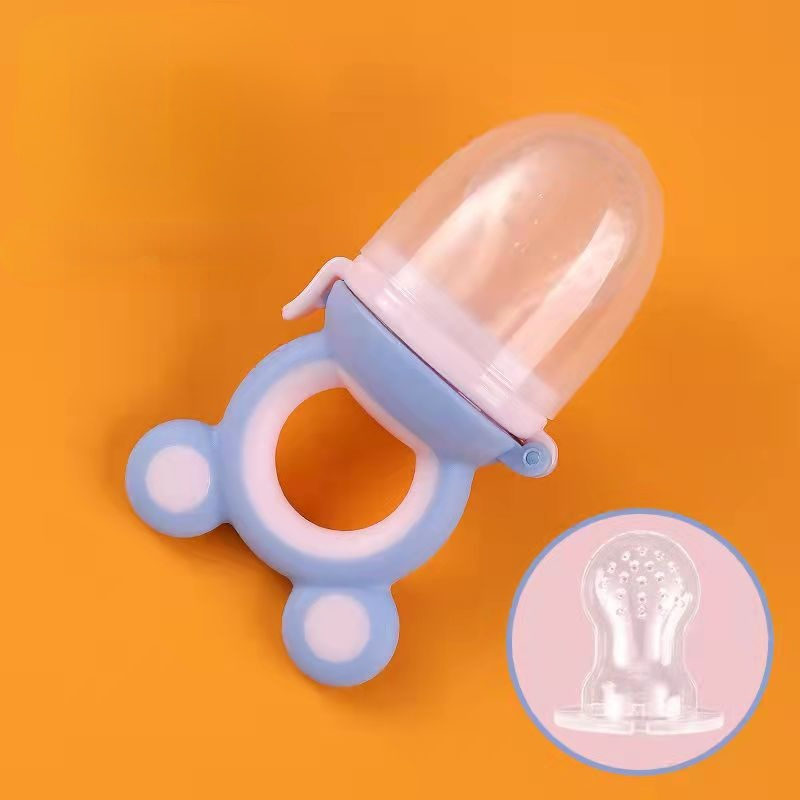 Baby Feeder Silicone Fresh Food Nibbler Kids Boy Girl Bear Ear Fruit Feeding Safe Infant Baby Supplies Nipple Soother Bottles
