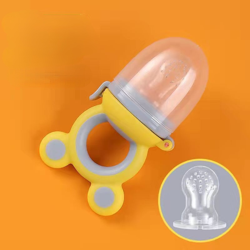 Baby Feeder Silicone Fresh Food Nibbler Kids Boy Girl Bear Ear Fruit Feeding Safe Infant Baby Supplies Nipple Soother Bottles