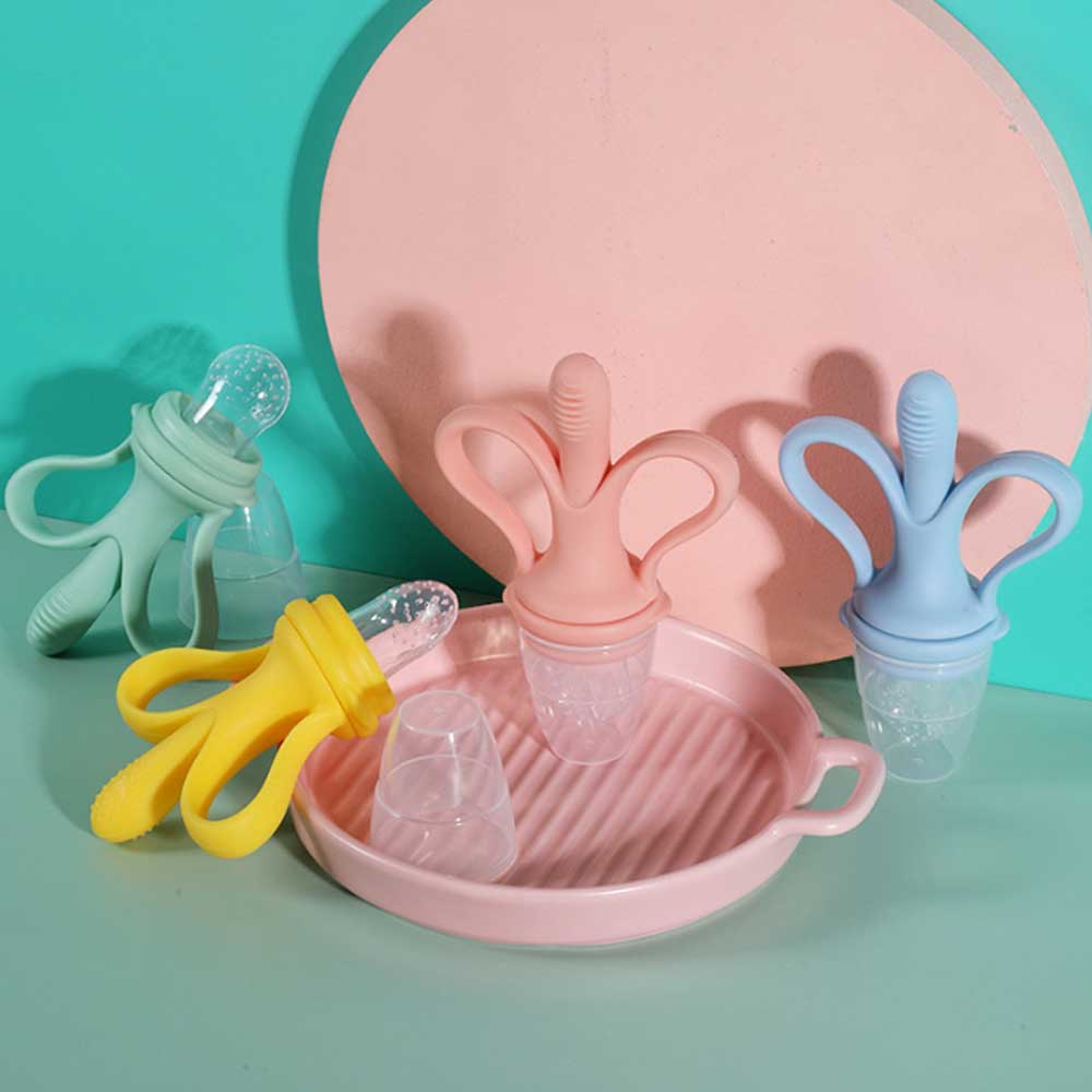 Baby Food Feeder Nibbler Baby Fruit Pacifiers Teat Mesh Feeder Chew Banana Silicone Teethers Baby Soother Feeding Nipple Dummy