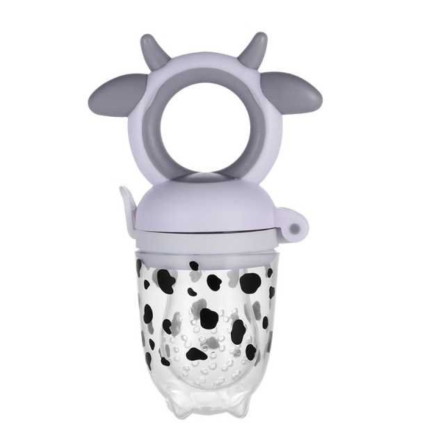 Cow Shape Baby Pacifier with Handle Fresh Food Nibbler Infant Fruit Nipples Feeding Baby Soother Supplies Chupetes Para Bebes