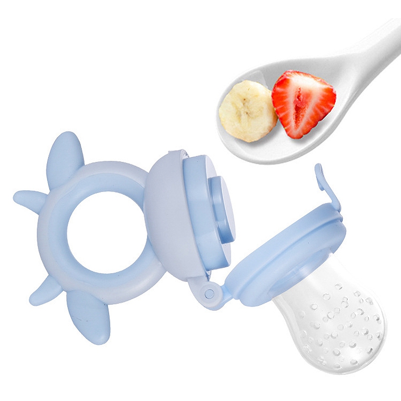 Cow Shape Baby Pacifier with Handle Fresh Food Nibbler Infant Fruit Nipples Feeding Baby Soother Supplies Chupetes Para Bebes