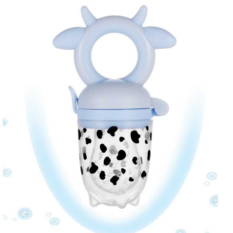 Cow Shape Baby Pacifier with Handle Fresh Food Nibbler Infant Fruit Nipples Feeding Baby Soother Supplies Chupetes Para Bebes