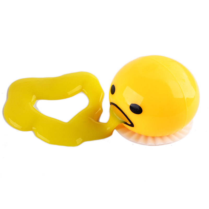 Novelty Gag Toy Practical Jokes Anti Stress Vomiting Egg Yolk Lazy Brother Fun Gadget Squeezed Smiley Face Creative Gift 3pcs
