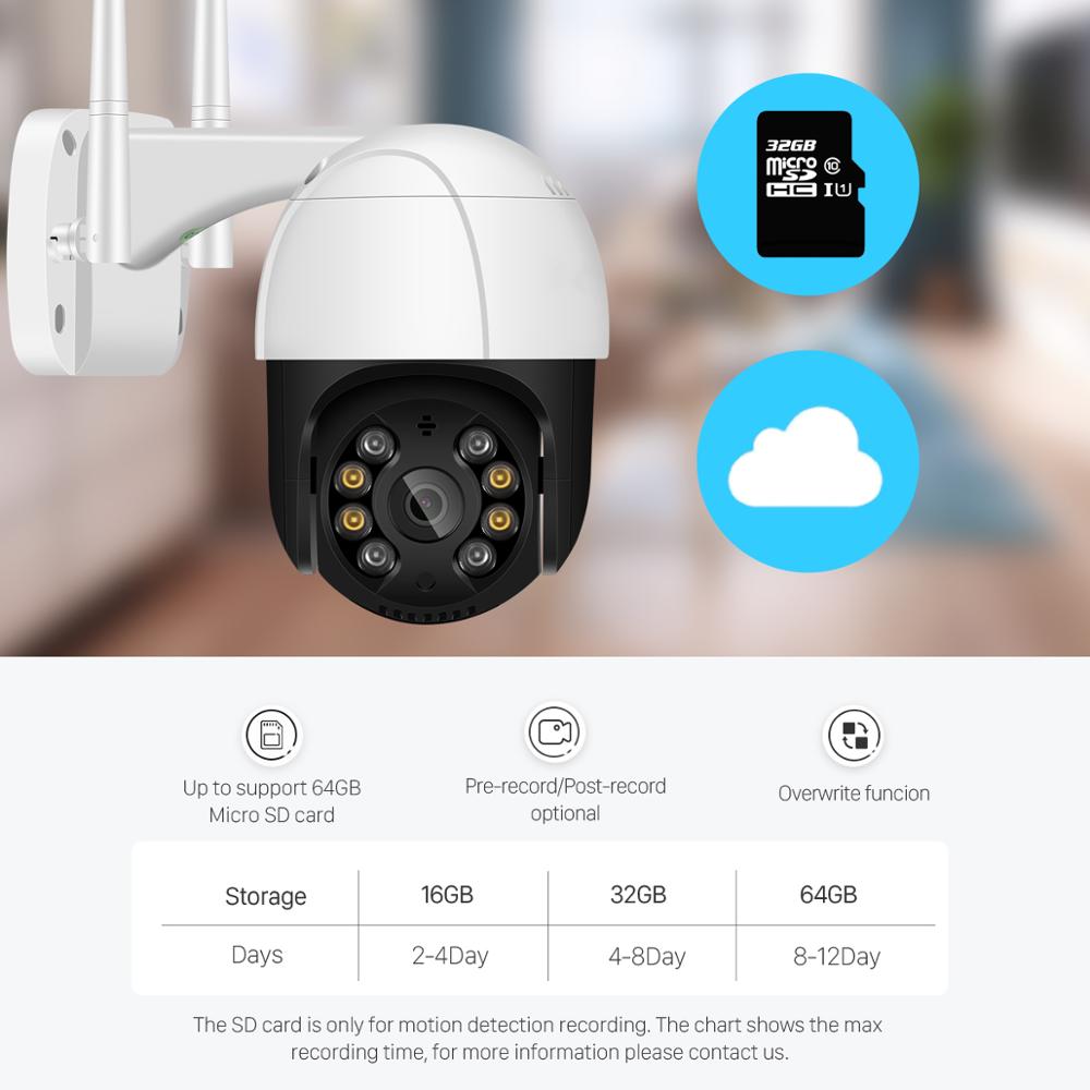 iCsee 5MP PTZ Wifi Camera Outdoor 4X Zoom Ai Human Detection Auto Tracking WiFi IP Camera Color IR Night Vision CCTV V380 Camera