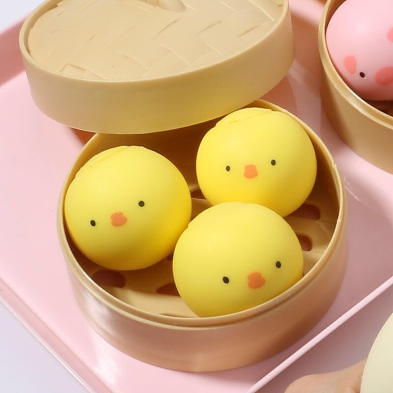 Antistress Pressure Pig Ball Stress Relief Fidget Toys Cute Steamed Stuffed Bun Funny Squishy Stressball  Squeeze Toy