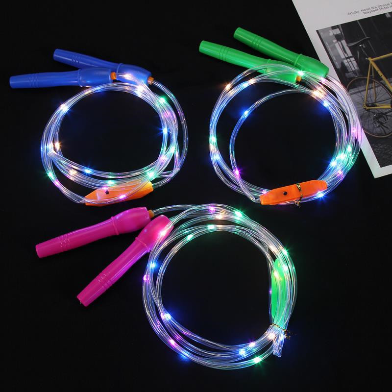 Glowing Skipping Rope Game Kids Outdoor Sport Toys Novelty Luminous Toys Jump Ropes Exercise Light Up Toys for Children