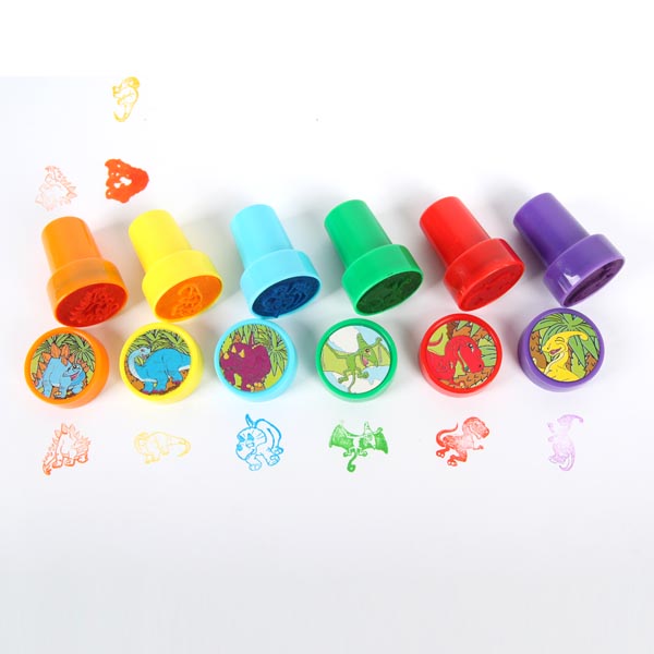 6PCS/set Dragon stamp Dinosaur stamper Kids art toys Novelty Promotion Fantastic toy Birthday gifts Kindergarten presents