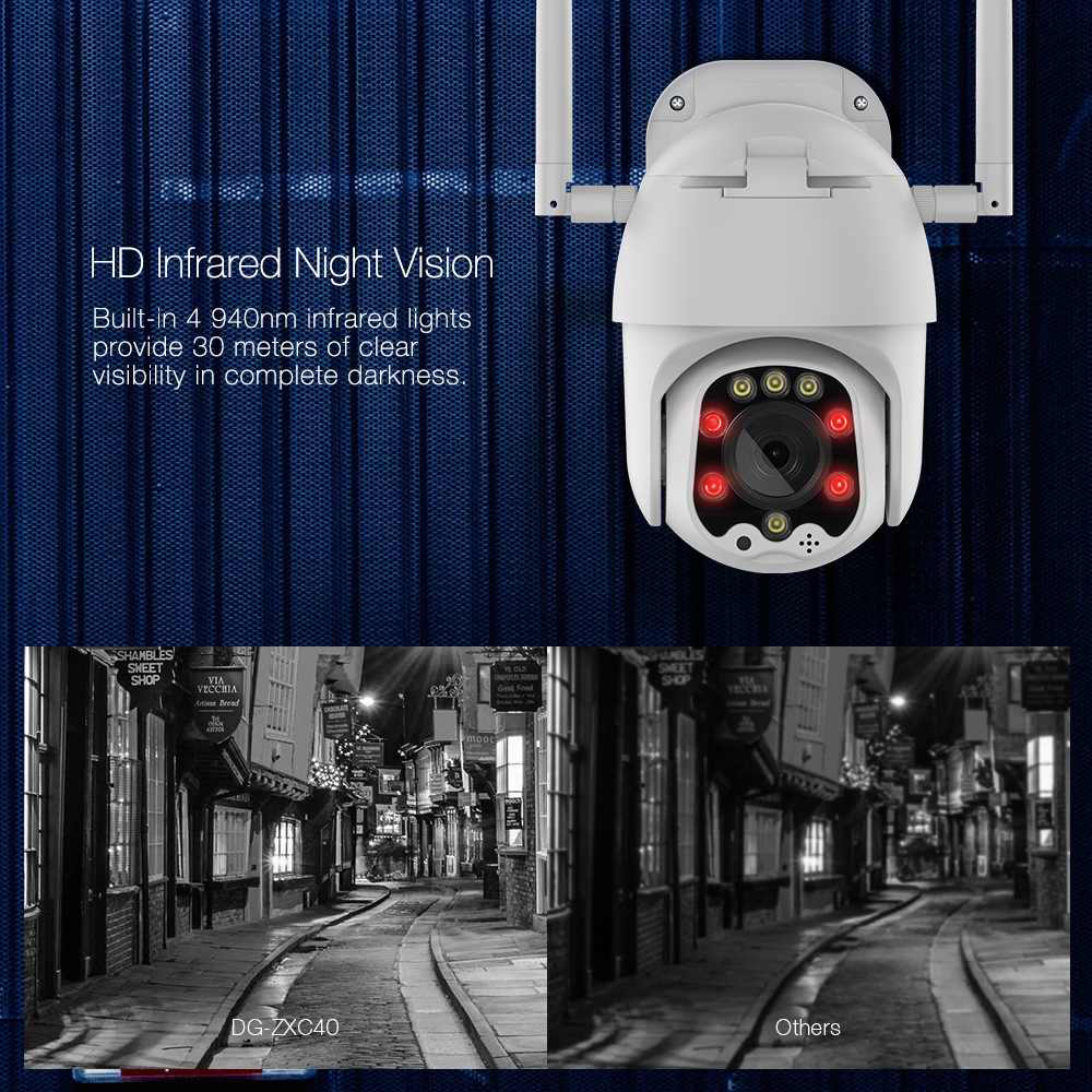 4G SIM Card 5MP PTZ Camera Color Night Vision 5X Zoom AI Human Tracking Outdoor Waterproof CCTV Security Surveillance IP Camera