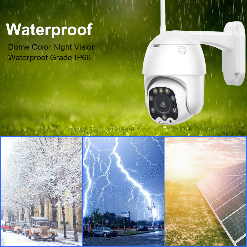 4G SIM Card 5MP PTZ Camera Color Night Vision 5X Zoom AI Human Tracking Outdoor Waterproof CCTV Security Surveillance IP Camera