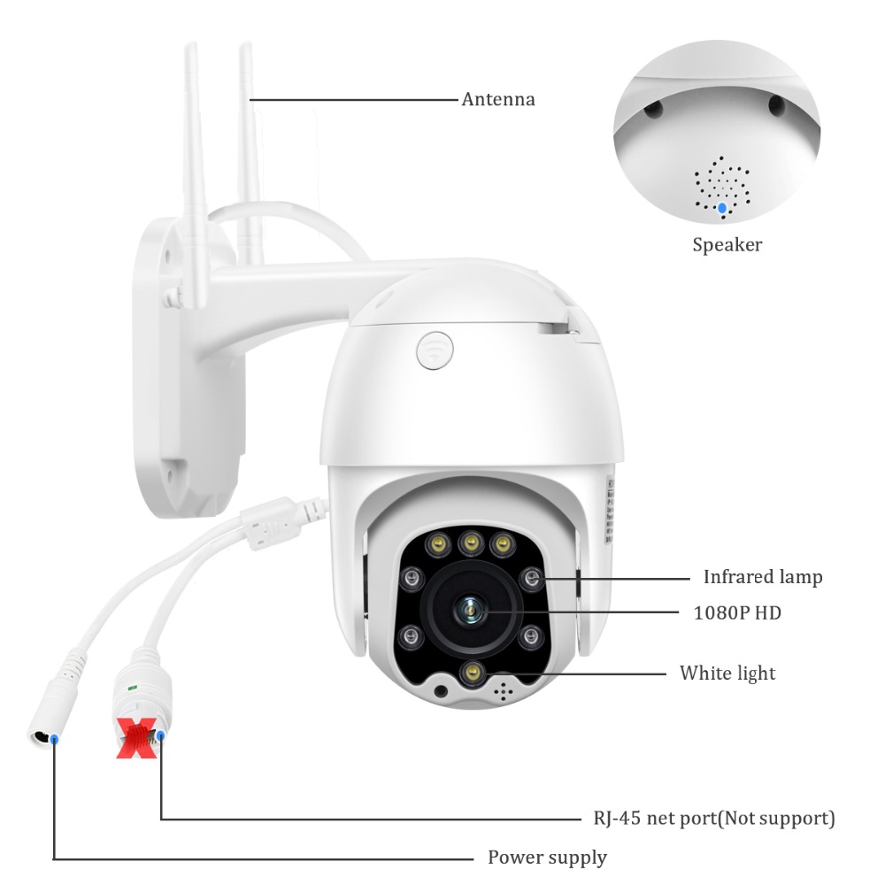 4G SIM Card 5MP PTZ Camera Color Night Vision 5X Zoom AI Human Tracking Outdoor Waterproof CCTV Security Surveillance IP Camera