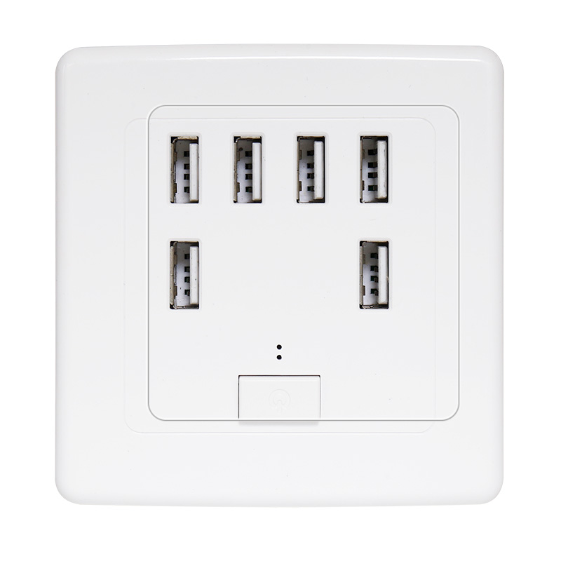 Universal USB Socket Wall USB Socket Embedded 2/3/4/6 Port USB Socket Panel Charging 220V 4A Fast Charging Electric Socket
