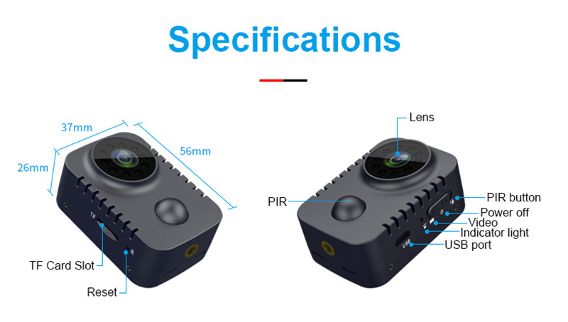 4K Mini Body Camera Wireless Security Pocket Night Vision Motion Activated Small Cam For Cars Standby PIR Video Recorder