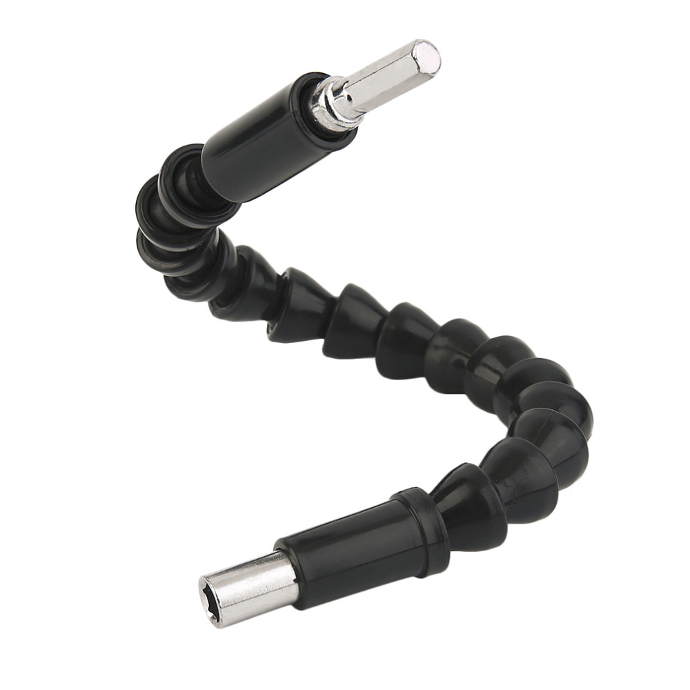 Flexible Shaft Bits Extention Screwdriver Bit Holder Connect Link Electronics Drill 1/4" Hex Shank Black 295mm Car Repair Tools