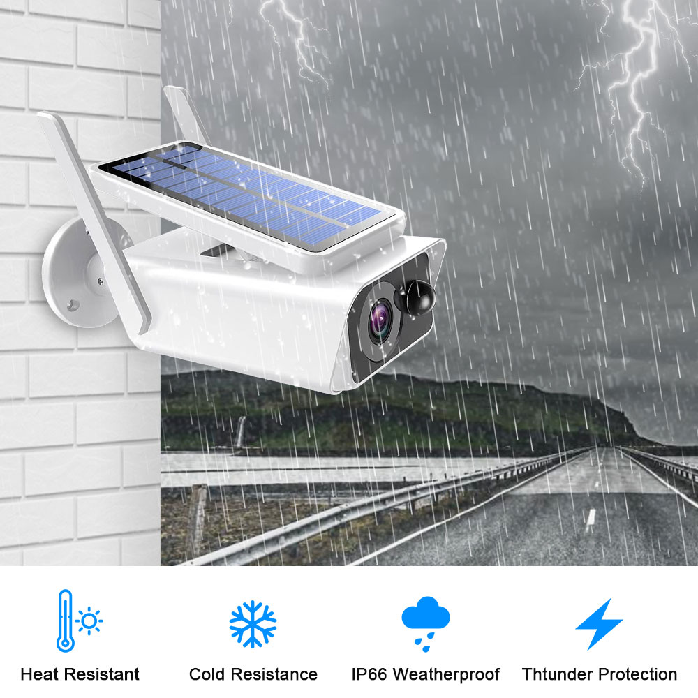 3MP Solar IP Security Camera PIR Motion Sensor Battery Power Camera Two Way Audio Wireless Wifi CCTV Video Surveillance Camera