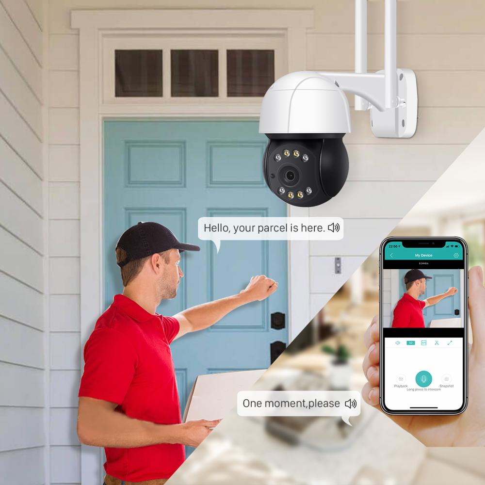 3MP Security IP Camera WIFI Auto Tracking 1080P HD Outdoor PTZ Camera Human Alarm Speed Dome Surveillance Two Way Audio H.265