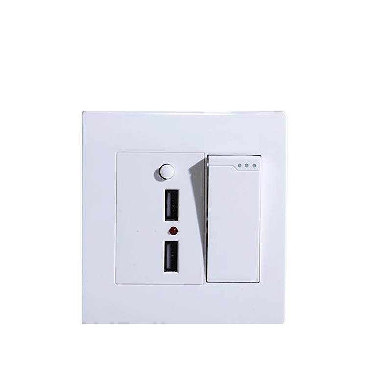 with 2 ports USB charging socket, with LED light, AC110-250V, light switch with international universal USB socket