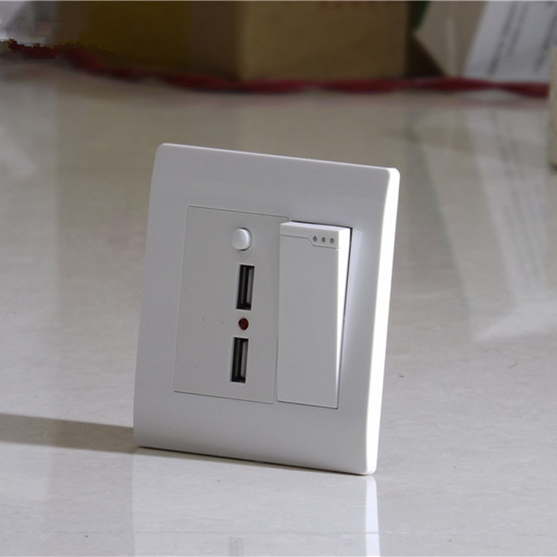 with 2 ports USB charging socket, with LED light, AC110-250V, light switch with international universal USB socket