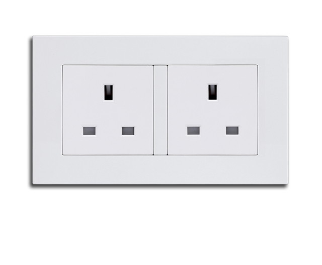 Standard Double USB Socket Mobile Phone Quick Charging Hotel Family Decoration Type C Interface 13A Wall Power Socket