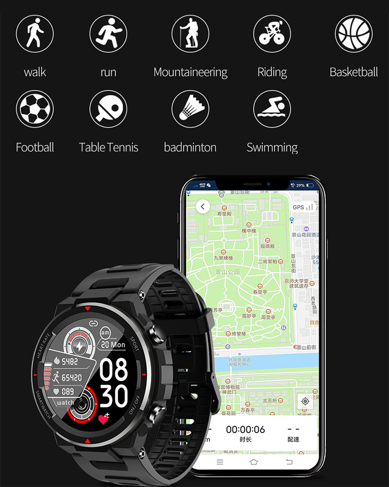 Smart Watch Men Women Full Touch Dynamic Heart Rate Monitor Multi-sports Mode Fitness Tracker Waterproof Smartwatch