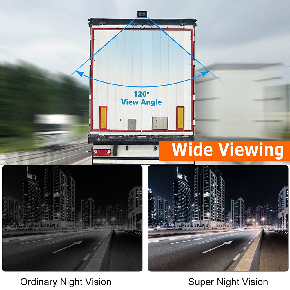 Telecamera per camion con retromarcia HD resistente con telecamere di Backup universali per visione notturna per camion camper, rimorchi, fu