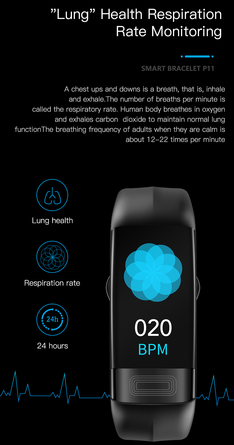 Smart Bracelet Body Temperature Monitoring Smart Wristband ECG PPG Smart Watch Heart Rate Blood Pressure Bracelet