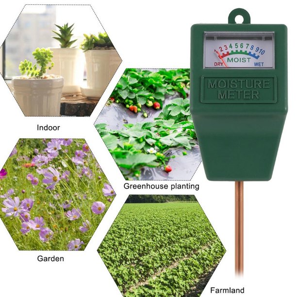 Soil Moisture Meter，Garden Moisture Sensor Hygrometer Soil Water Monitor for Farm/Lawn/Indoor/Outdoor Plants