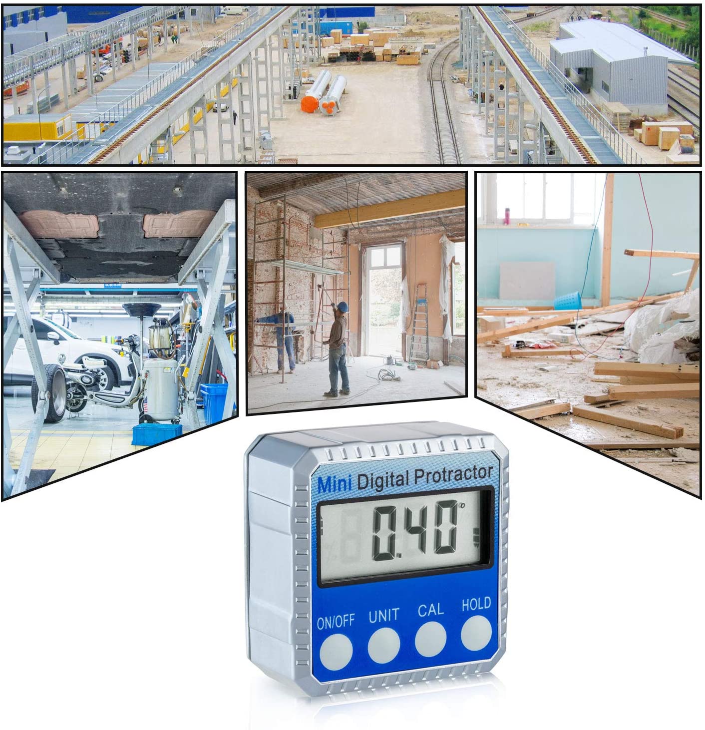 Mini Digital Protractor 4x90°High Precision Electronic Goniometer Inclinometer Digital Level Angle Finder Gauge Measurement Box