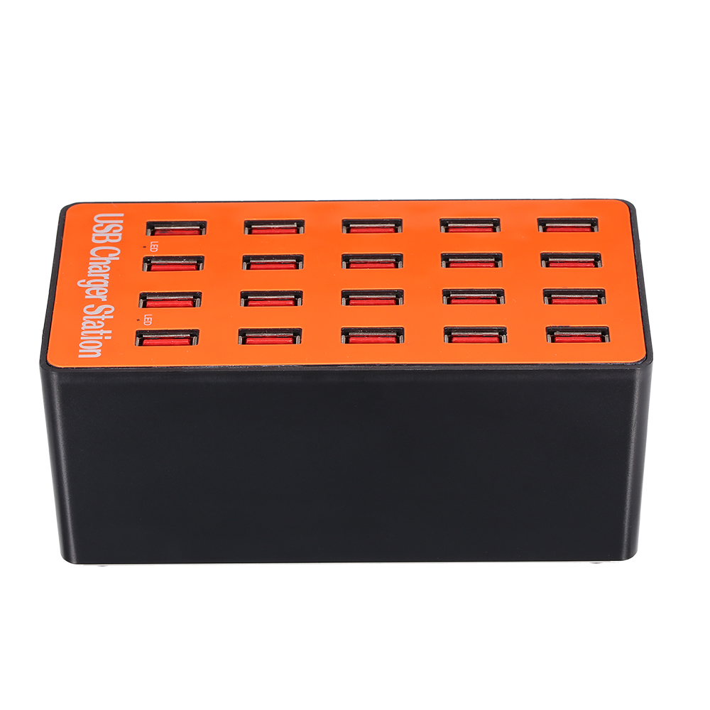 100W 20-Port USB Hubs With Wall Charger Adapter Smart Charging Station Auto Detect Tech & Foldable Plug