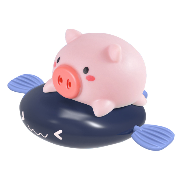 1PCS Cute Cartoon Animal Pull the bath toy pig Classic Baby Water Toy Infant Swim Turtle Wound-up Chain Clockwork Kids Toy