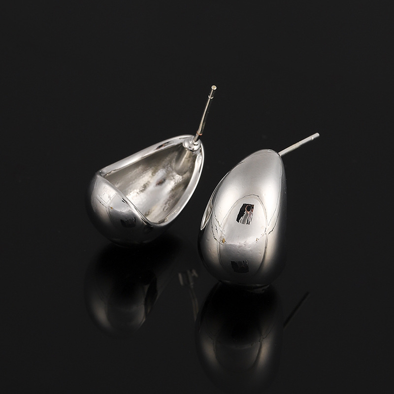 European and American mosquito coil ear clips without ear holes metal ear studs water drop earrings simple temperament earrings