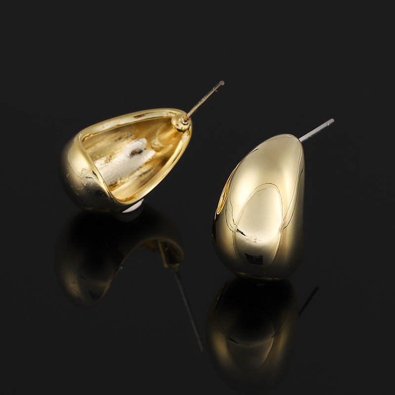 European and American mosquito coil ear clips without ear holes metal ear studs water drop earrings simple temperament earrings