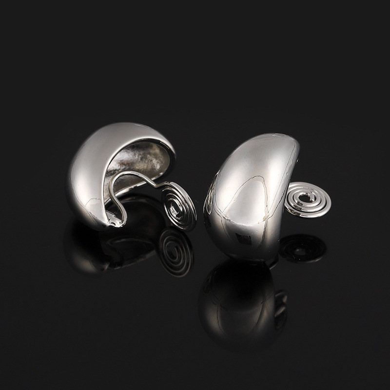 European and American mosquito coil ear clips without ear holes metal ear studs water drop earrings simple temperament earrings